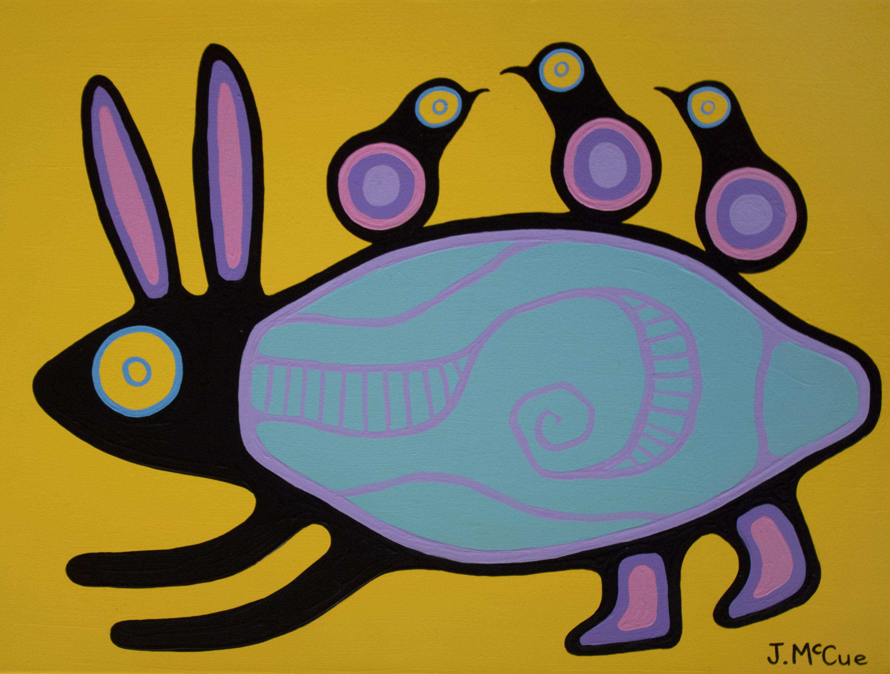 “Rabbit” Acrylic on canvas 18” x 24” stretched
