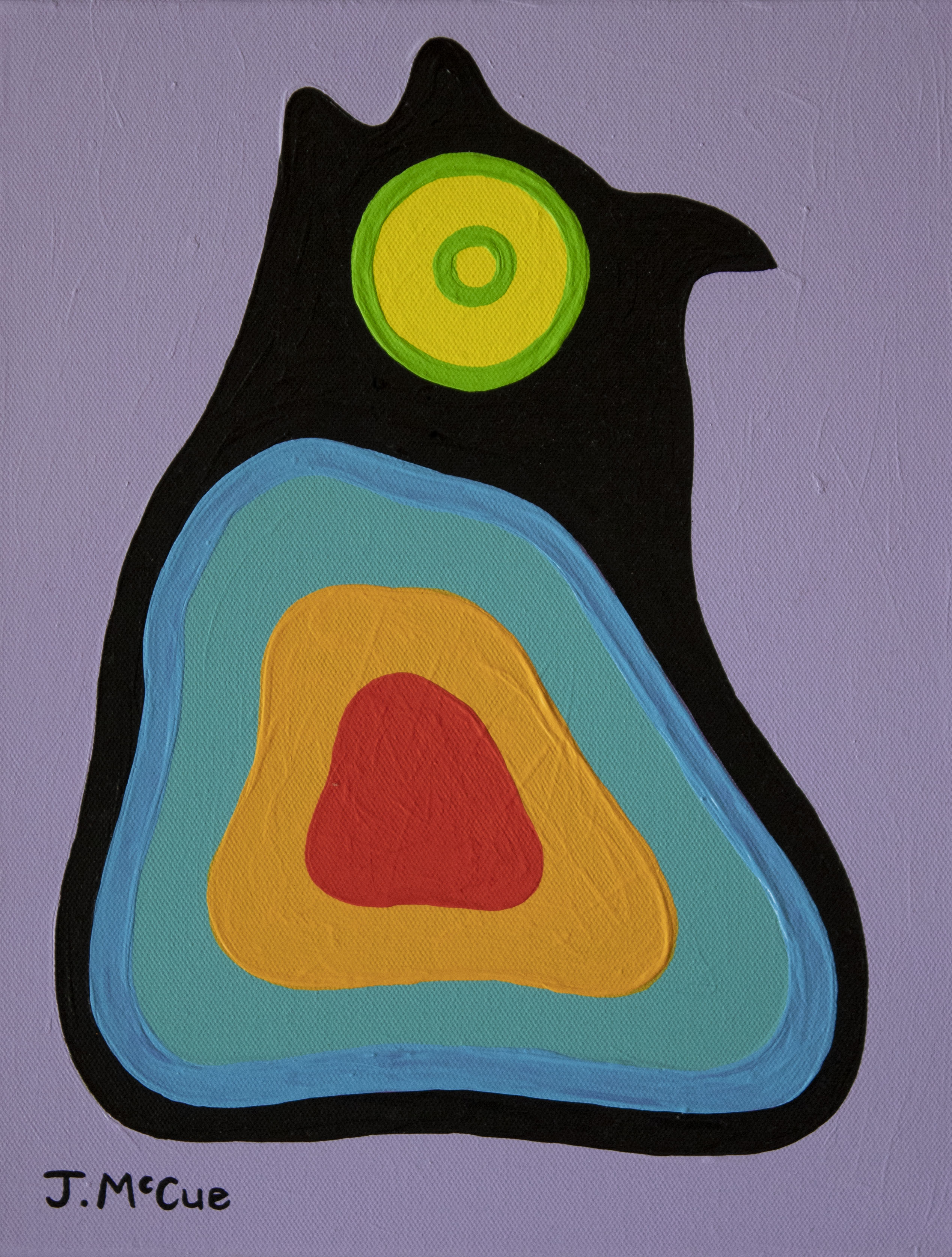 “Owl” Acrylic on canvas 14” x 11” stretched