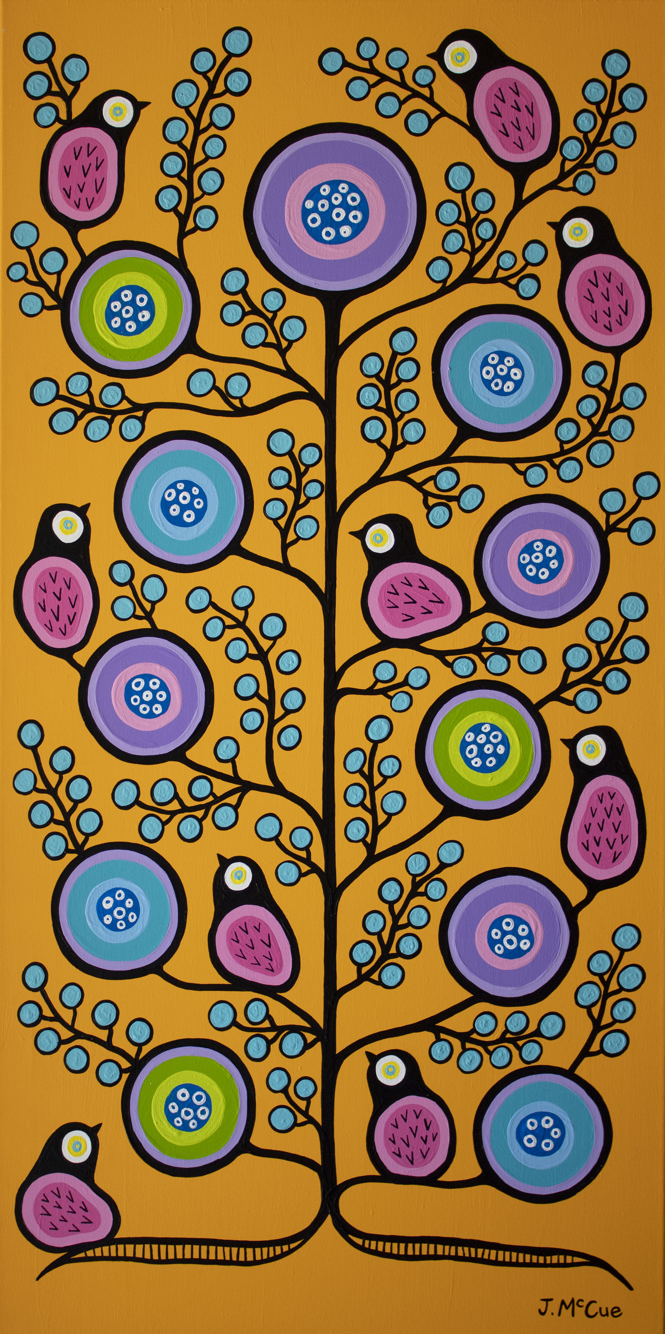 “Spring Equinox” Acrylic on canvas 48” x 24” stretched