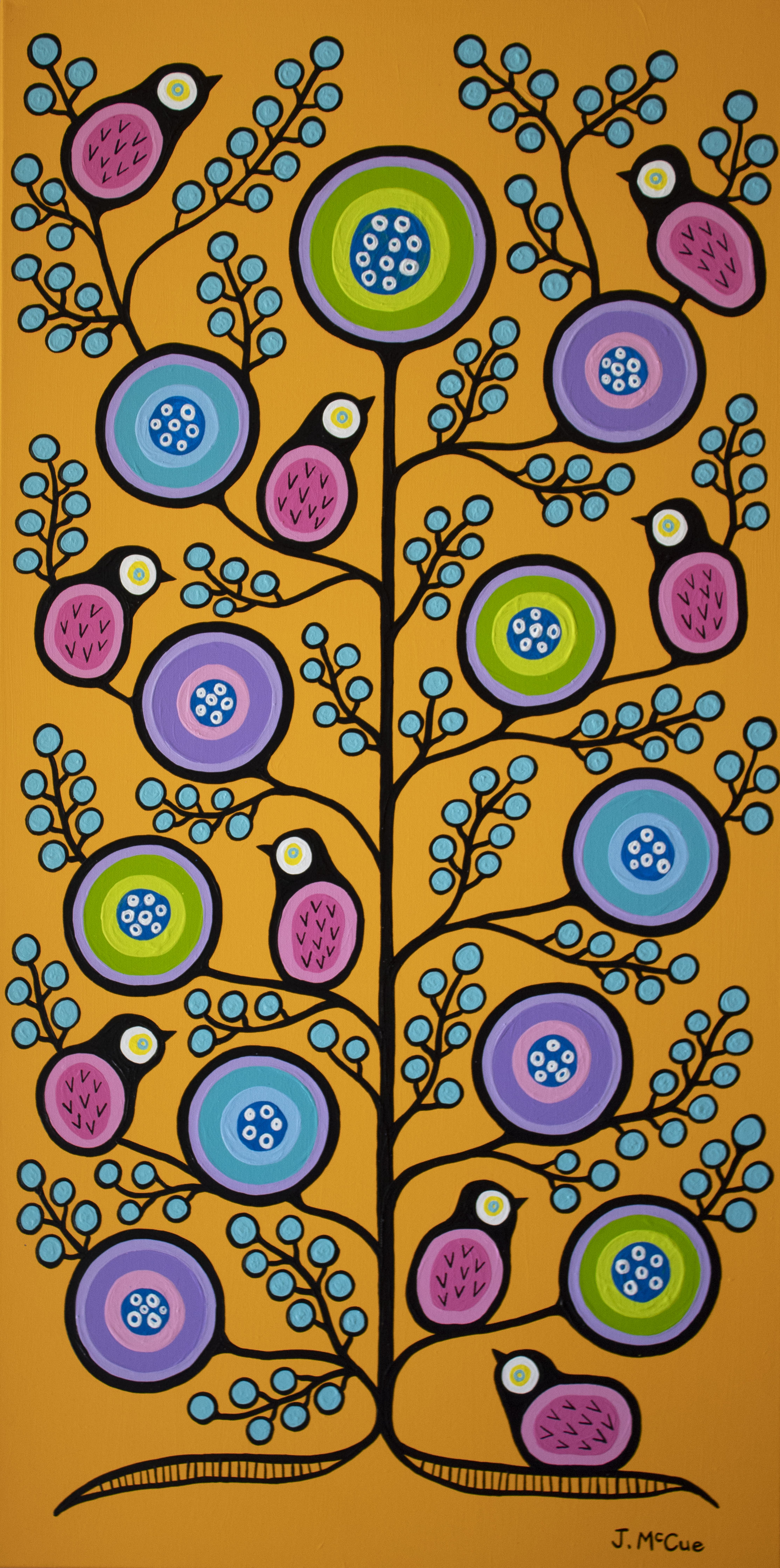 “Spring Equinox #2” Acrylic on canvas 48” x 24” stretched